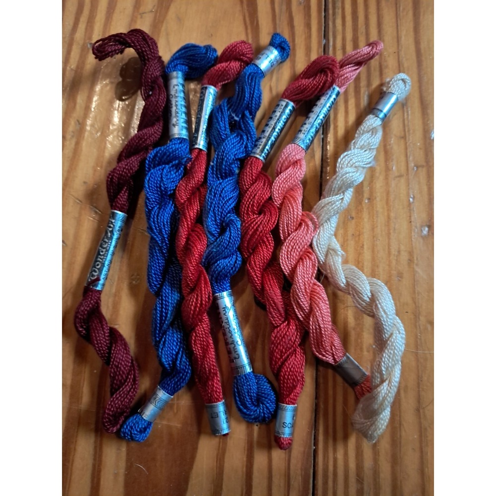 Vtg Wonder Art Perlene Embroidery Cotton Floss Lot J1